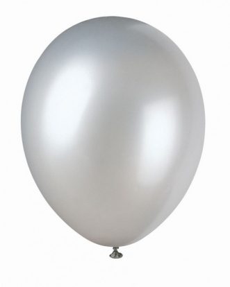 Balons, perlamutra sudraba (30 cm)